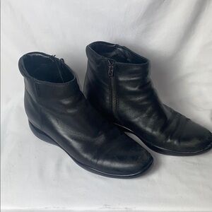 Prada Black Leather Boots with Welted Construction